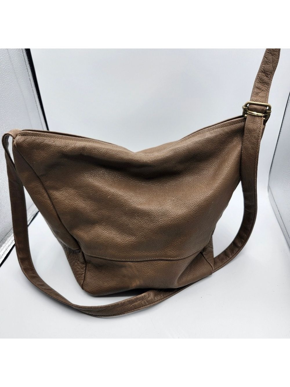 Stone Mountain Brown Leather Hobo Bag